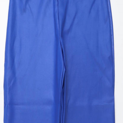 Womens UK Size 10 Boohoo Regular Fit  Blue Trousers