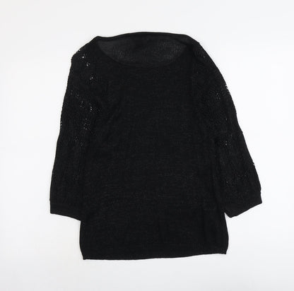 Womens UK Size L Mango Black Pullover Jumper