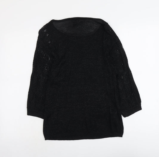 Womens UK Size L Mango Black Pullover Jumper