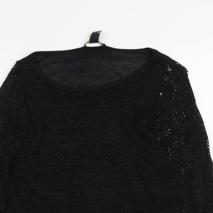 Womens UK Size L Mango Black Pullover Jumper