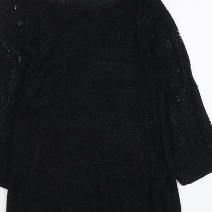Womens UK Size L Mango Black Pullover Jumper