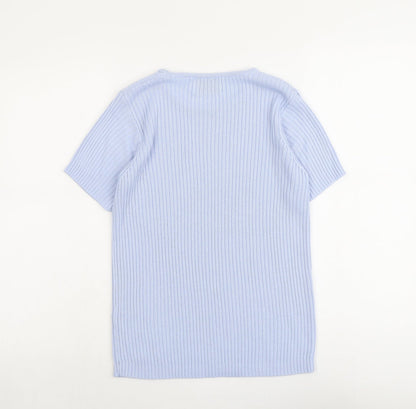 Womens UK Size S Carolyn Taylor Blue Pullover Jumper