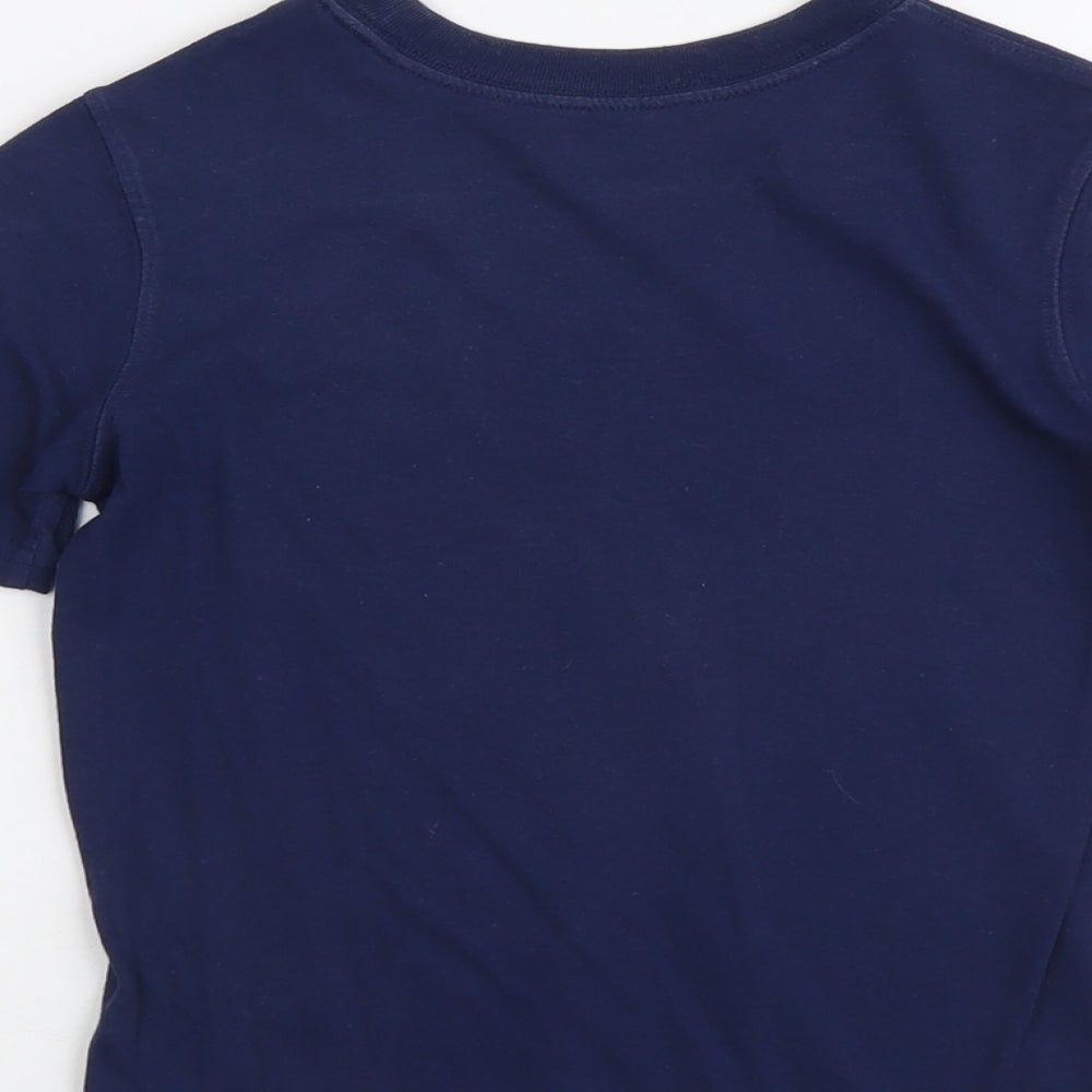 Gap Boys Blue Cotton Pullover T-Shirt Size 6-7 Years Round Neck Pullover - San Francisco