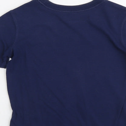 Gap Boys Blue Cotton Pullover T-Shirt Size 6-7 Years Round Neck Pullover - San Francisco