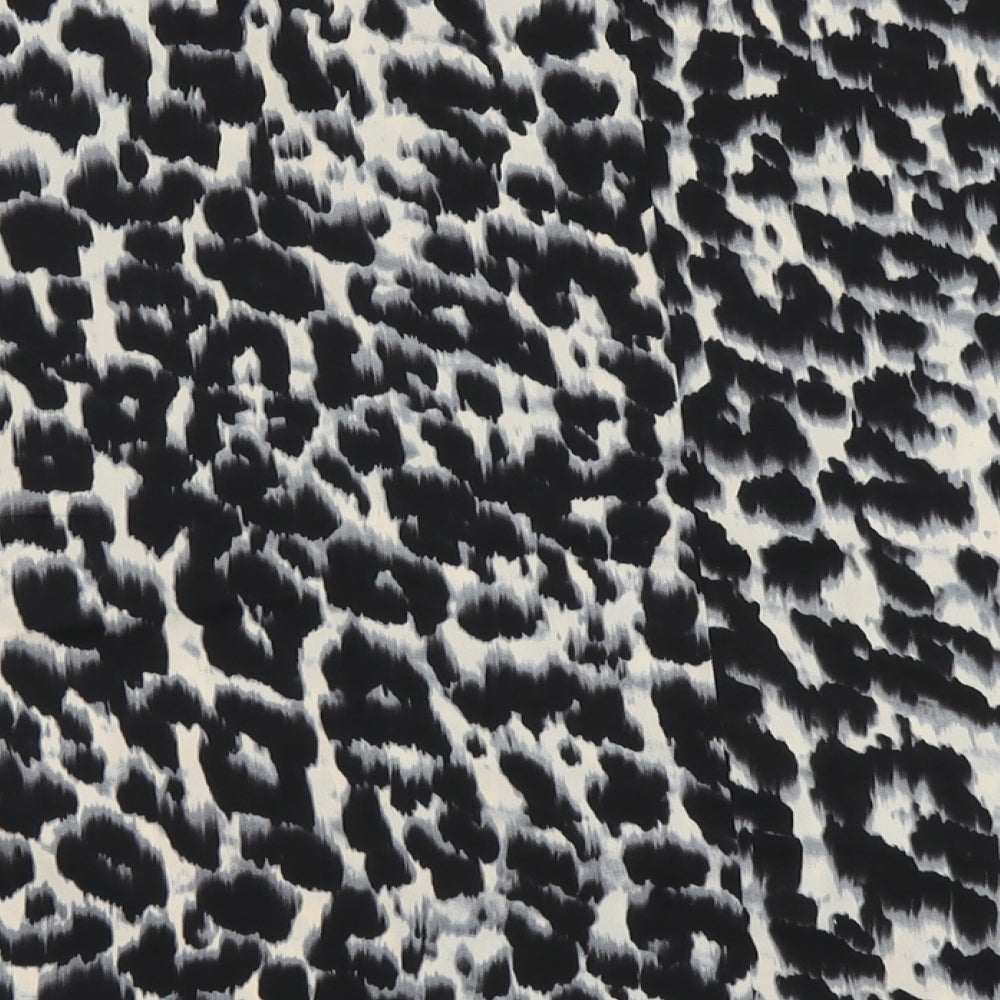 Capsule Womens Beige Animal Print Polyester Basic Blouse Size 12 Round Neck - Leopard Print