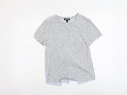 Womens UK Size 8 New Look Grey Basic T-Shirt