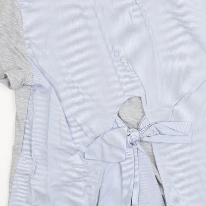 Womens UK Size 8 New Look Grey Basic T-Shirt