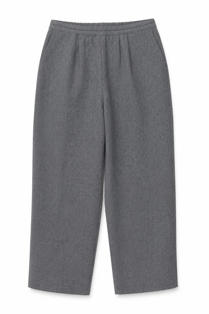 Womens UK Size 12 Bonmarché Regular Fit Cropped Grey Trousers