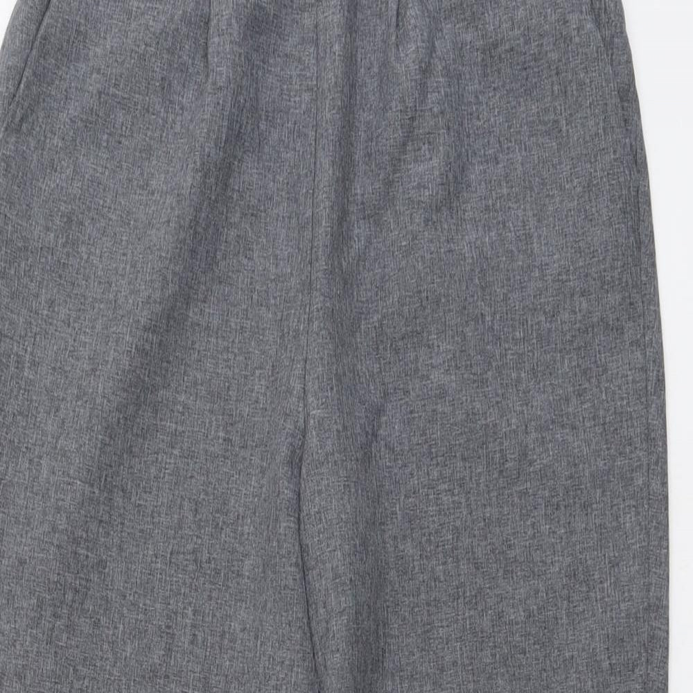 Womens UK Size 12 Bonmarché Regular Fit Cropped Grey Trousers