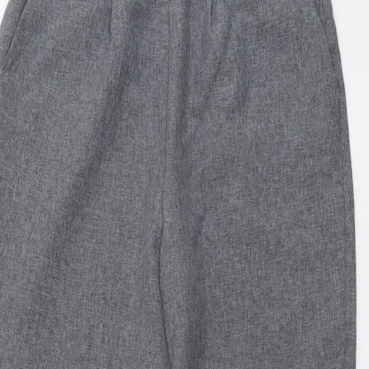 Womens UK Size 12 Bonmarché Regular Fit Cropped Grey Trousers