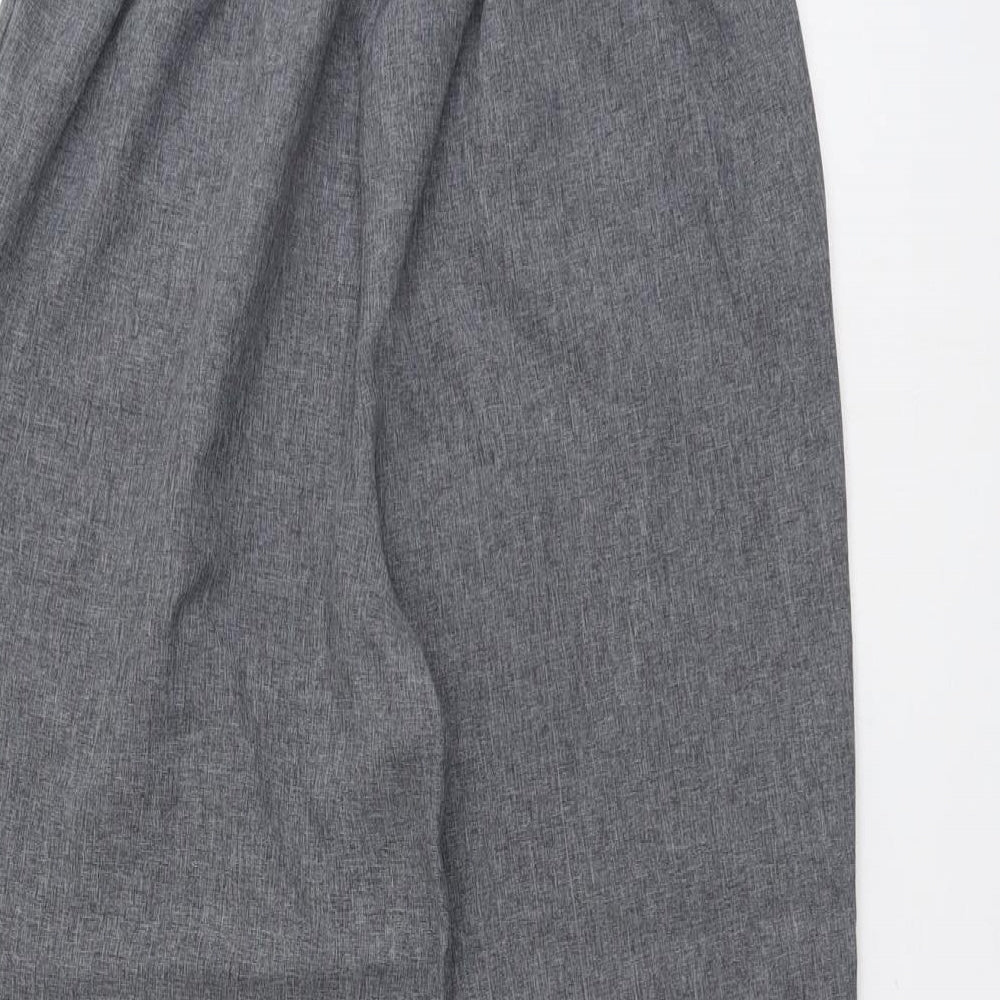 Womens UK Size 12 Bonmarché Regular Fit Cropped Grey Trousers