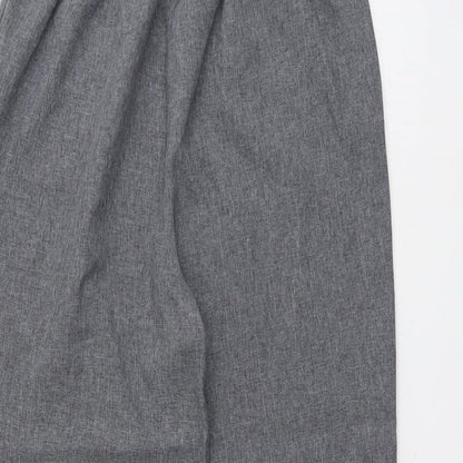 Womens UK Size 12 Bonmarché Regular Fit Cropped Grey Trousers