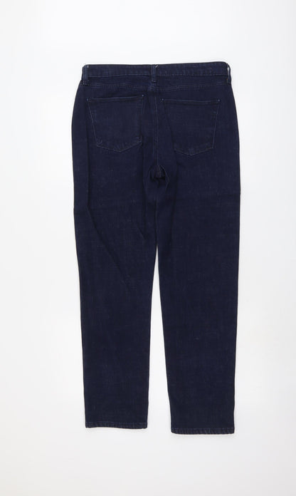 Meraki Womens Blue Cotton Straight Jeans Size 29 in L32 in Regular Button