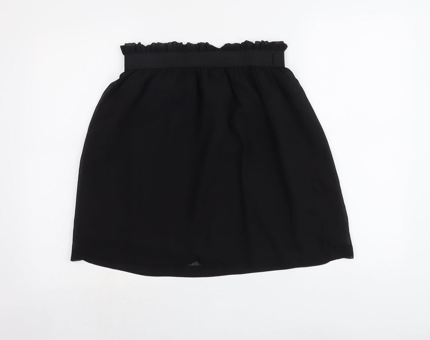 H&M Womens Black Polyester Mini Skirt Size 28 in