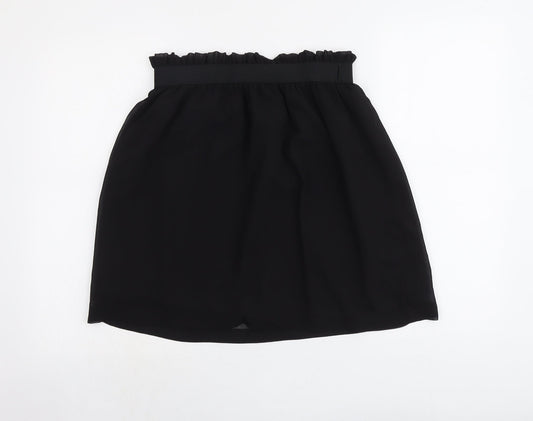 H&M Womens Black Polyester Mini Skirt Size 28 in