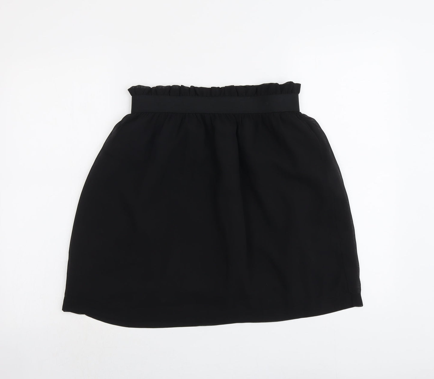 H&M Womens Black Polyester Mini Skirt Size 28 in