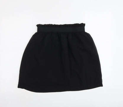 H&M Womens Black Polyester Mini Skirt Size 28 in