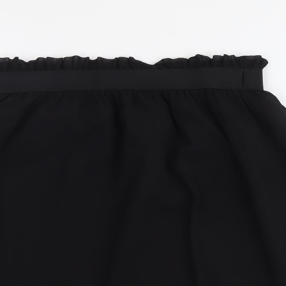 H&M Womens Black Polyester Mini Skirt Size 28 in
