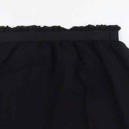 H&M Womens Black Polyester Mini Skirt Size 28 in