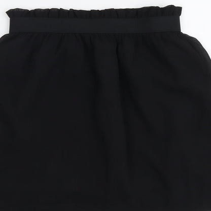 H&M Womens Black Polyester Mini Skirt Size 28 in