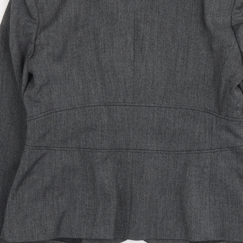 BHS Womens Grey Polyester Jacket Suit Jacket Size 10
