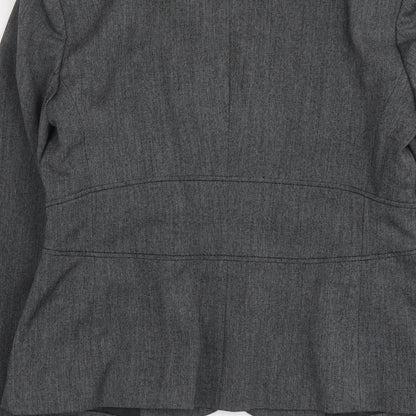 BHS Womens Grey Polyester Jacket Suit Jacket Size 10