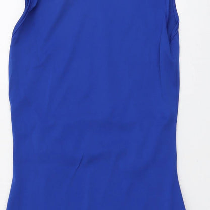 Indulgence Womens Blue Polyester Mini Size M Roll Neck Pullover
