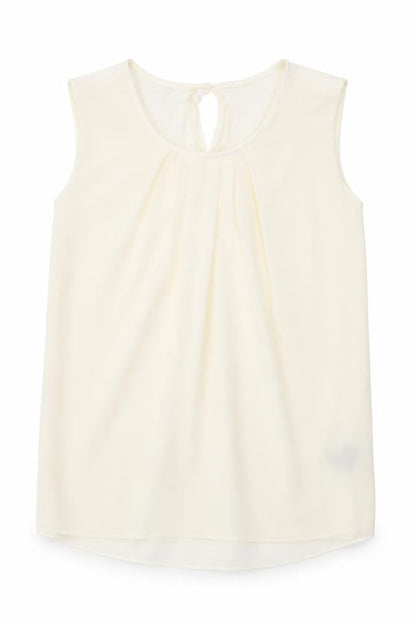 Premise Womens Ivory Viscose Basic Tank Size L Round Neck