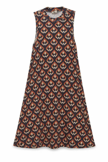 Apricot Womens Multicoloured Geometric Polyester A-Line Size 8 Round Neck Pullover