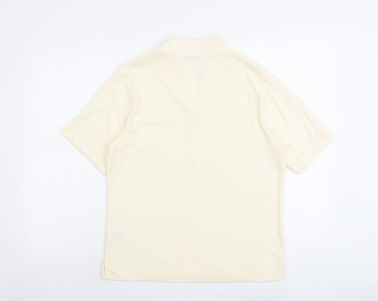 Womens UK Size 18 Poppy Ivory Basic T-Shirt