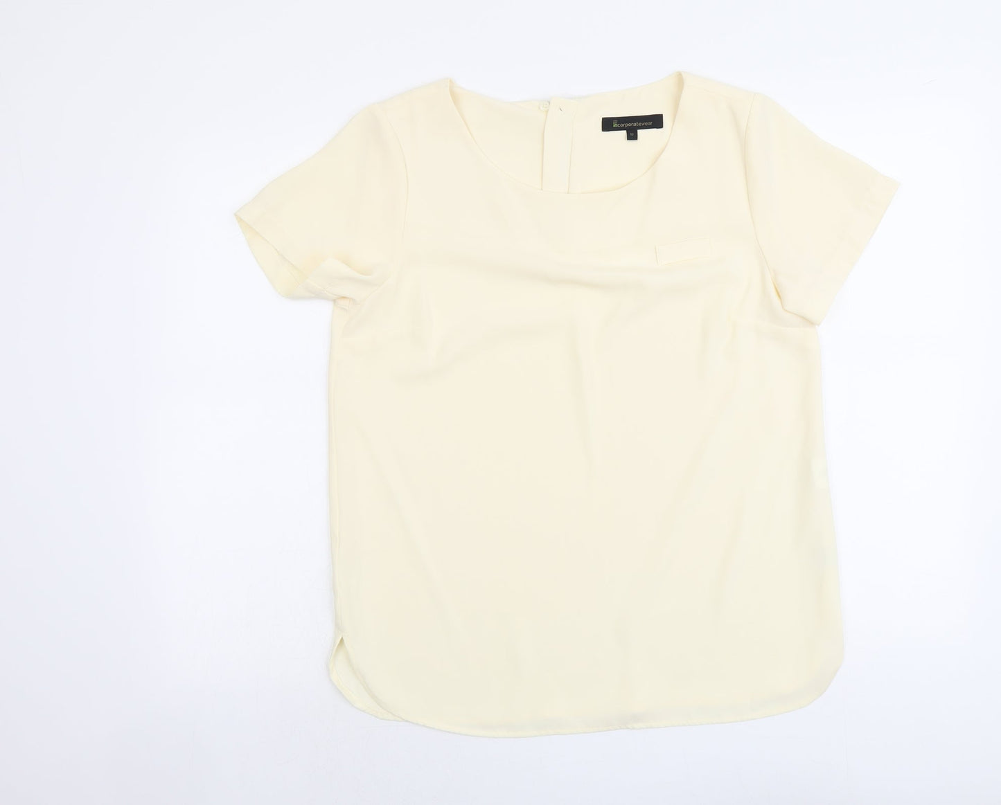 Womens UK Size 12 Marks and Spencer Ivory Basic Blouse