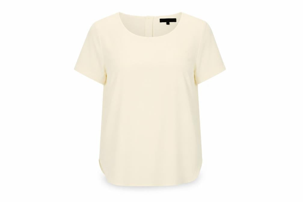 Womens UK Size 12 Marks and Spencer Ivory Basic Blouse