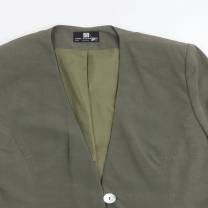 Paul Separates Womens Green Viscose Jacket Blazer Size 12