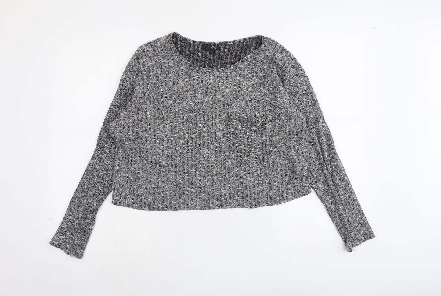 Womens UK Size 8 Topshop Grey Pullover Jumper
