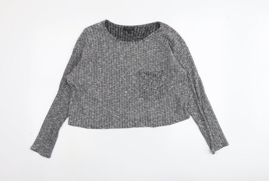 Womens UK Size 8 Topshop Grey Pullover Jumper