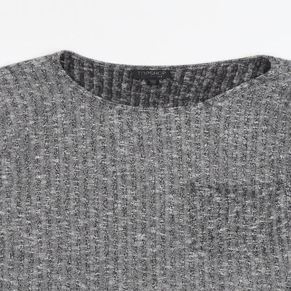 Womens UK Size 8 Topshop Grey Pullover Jumper