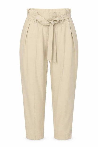 Womens UK Size S H&M Regular Fit Carrot Beige Trousers