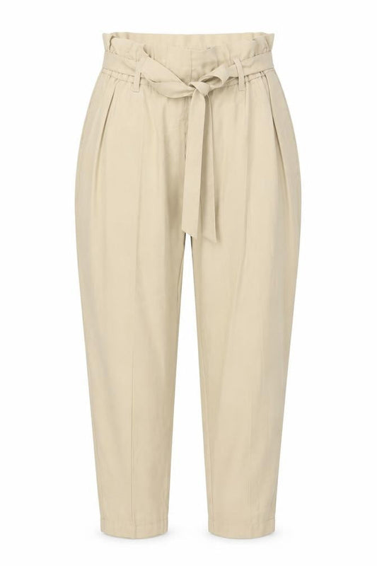 Womens UK Size S H&M Regular Fit Carrot Beige Trousers