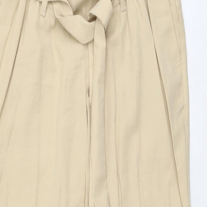 Womens UK Size S H&M Regular Fit Carrot Beige Trousers