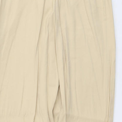 Womens UK Size S H&M Regular Fit Carrot Beige Trousers