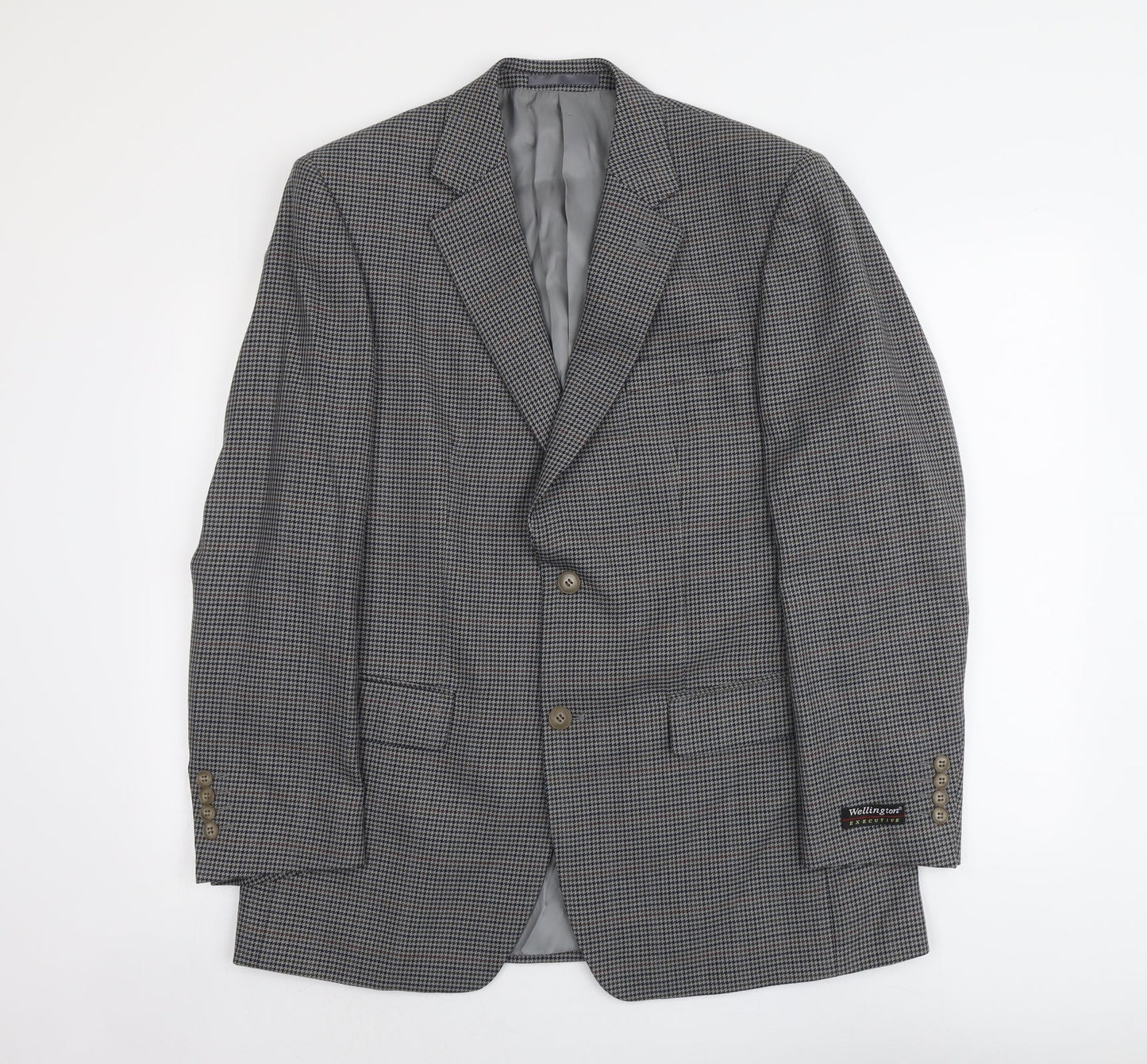 Mens UK Size L Wellington Regular Grey Suit Jacket