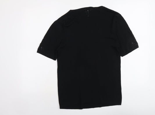 Womens UK Size M Whisper Black Pullover Jumper