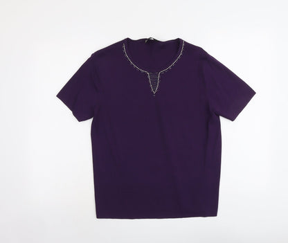 Womens UK Size M Casamia Purple Pullover Jumper