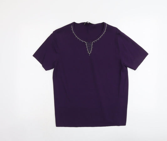 Womens UK Size M Casamia Purple Pullover Jumper