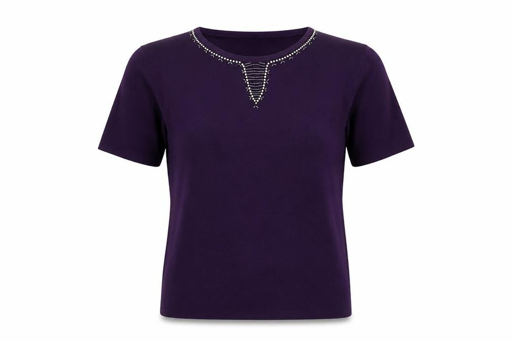 Womens UK Size M Casamia Purple Pullover Jumper