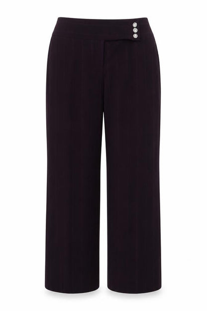 Womens UK Size 12 M&Co Regular Fit  Purple Trousers