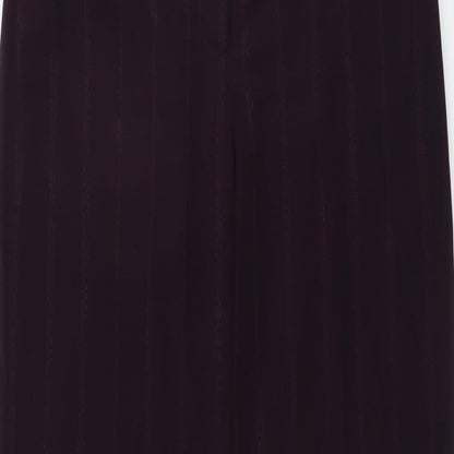 Womens UK Size 12 M&Co Regular Fit  Purple Trousers