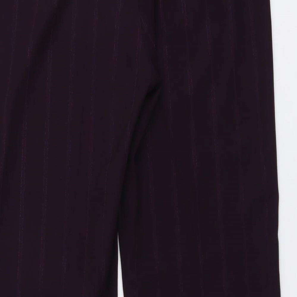 Womens UK Size 12 M&Co Regular Fit  Purple Trousers