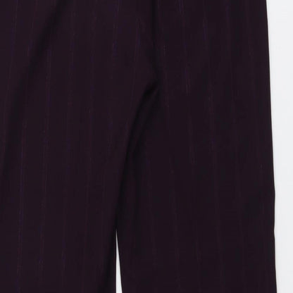 Womens UK Size 12 M&Co Regular Fit  Purple Trousers