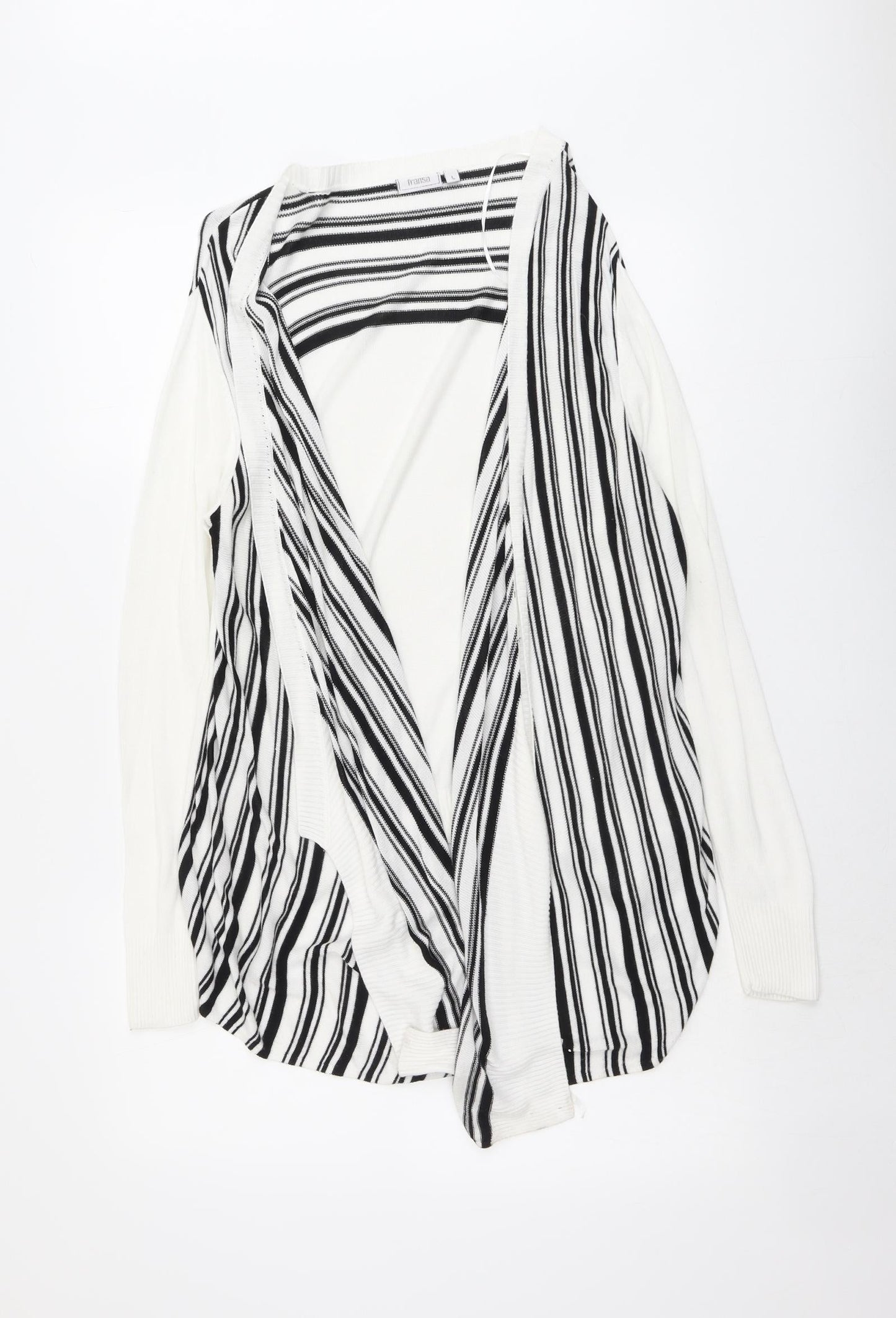 Womens UK Size L Fransa White Cardigan Jumper